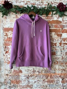 Ralph Lauren Men's Purple Crewneck Hoodie Sweatshirt